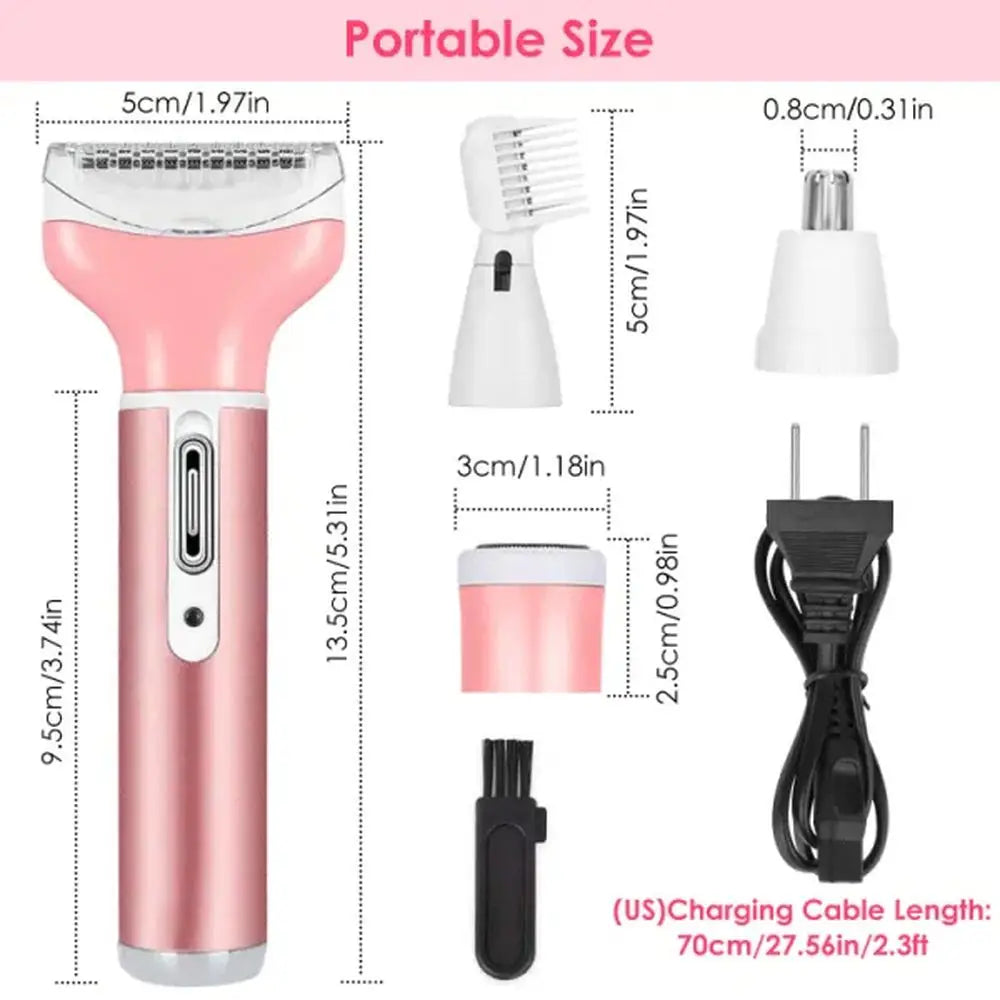 4 In 1 Women Electric Cordless Shaver