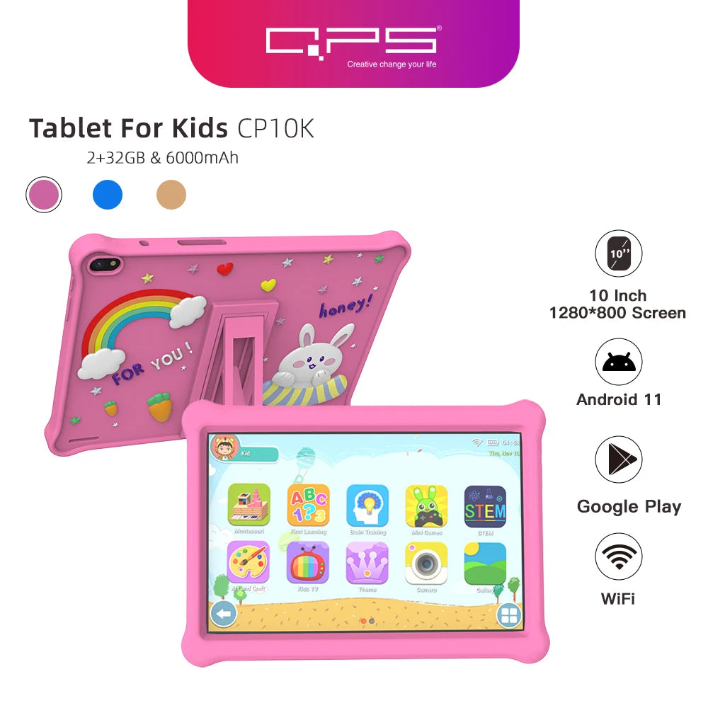 QPS 10 Inch Children Android Tablet