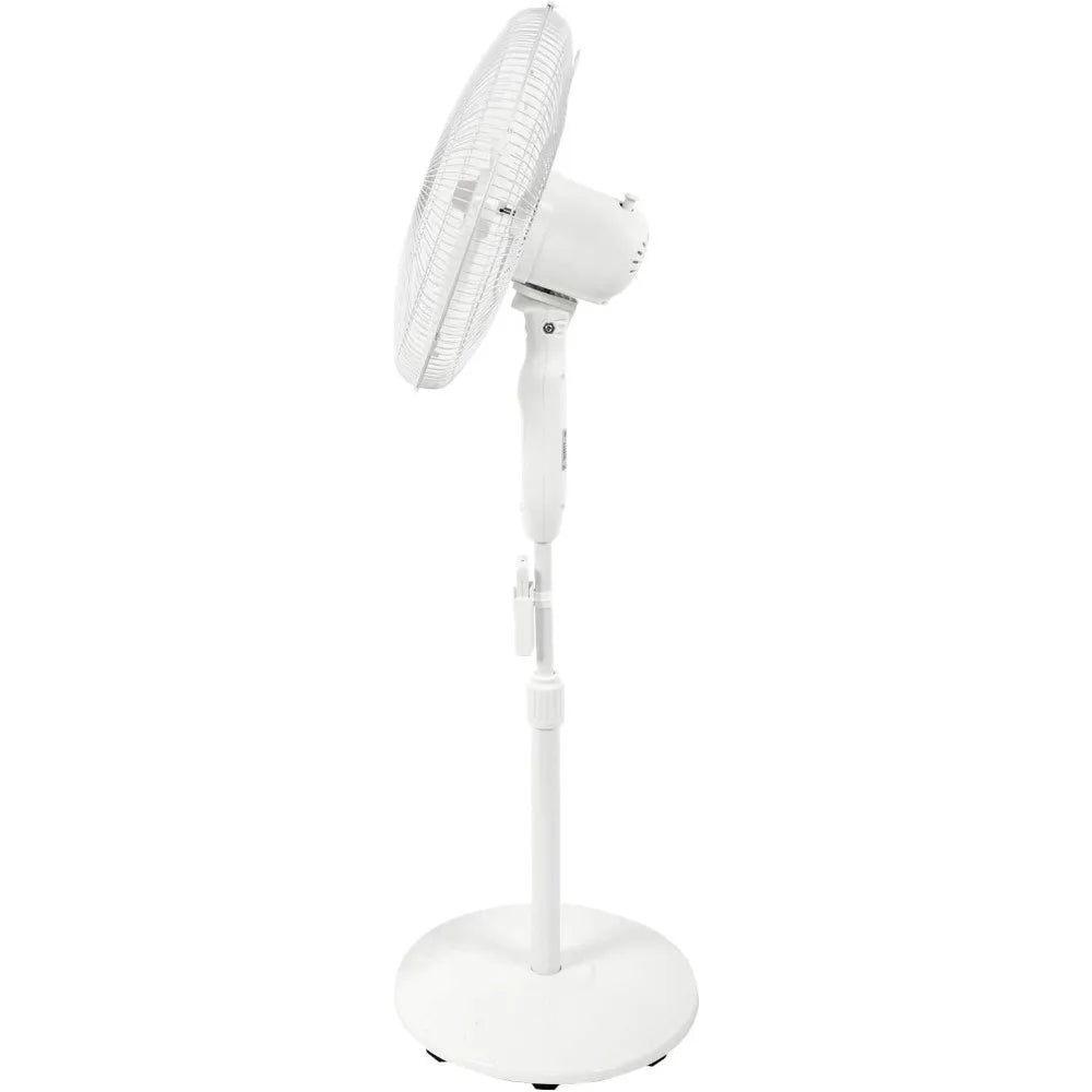 White Portable Supreme Oscillating Cooling Stand Fan