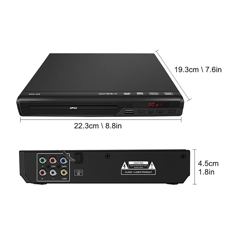 DVD Player For TV, All Region